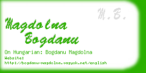 magdolna bogdanu business card